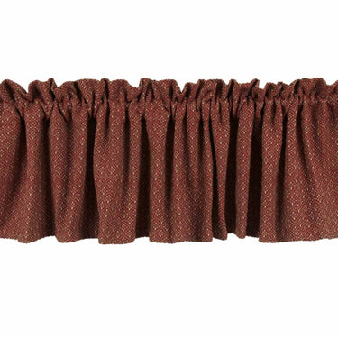 Barn Red Oat Philmont Jacquard Valance Lined VL850017 - The Fox Decor